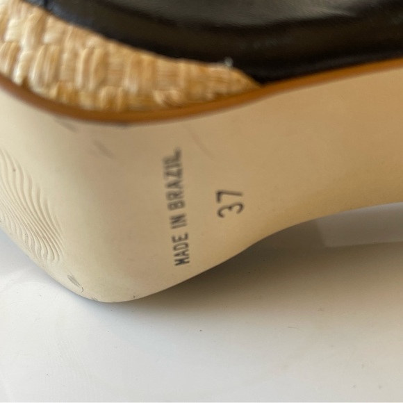 CHOCOLAT BLU Peep Toe Pumps Leather Black Size 6.5 - Picture 8 of 12